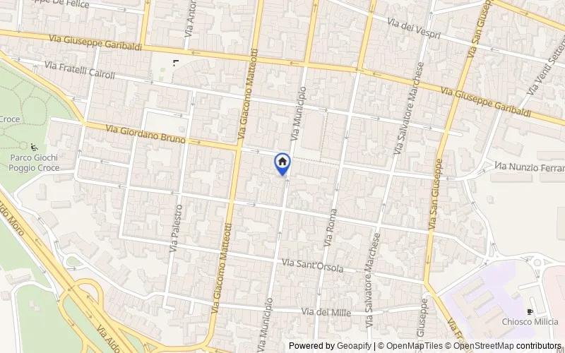 Karte der Umgebung: Via Municipio, 87, 95045 Misterbianco CT, Italia, Misterbianco, Catania
