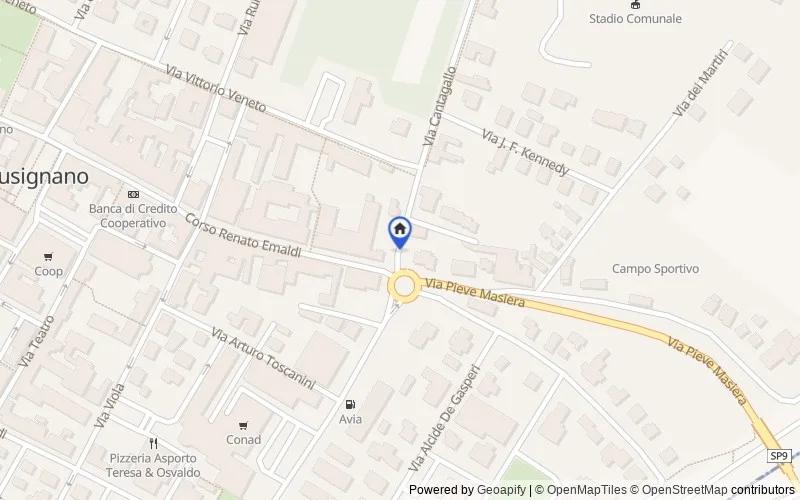 Mappa della zona: Via Pero 2/c, interno 15, 48010, Fusignano, Ravenna