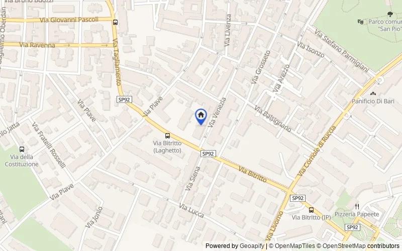 Mappa della zona: Via Venezia, 39, 70026 Modugno BA, Italia, Modugno, Bari