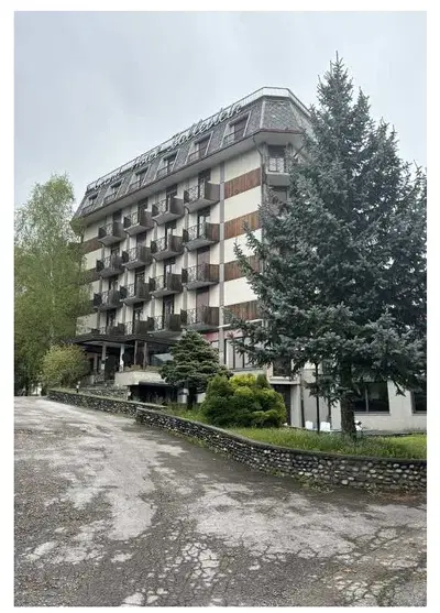 Piena Proprietà. In Comune di BARZIO (LC) Via Privata Coldogna n. 1,fabbricato destinato ad albergo con area di pertinenza e piscina, disposto su 7 piani oltre a tetto e lastrico solare e composto da ingresso, reception, bar, zona divani-relax, salone colazione/pranzi, servizi igienici, cucina e dispensa al pt; 50 camere oltre servizi igienici e balconi ai piani dal 1° al 7°; ripostigli, guardaroba, taverna, camere per il personale, servizi igienici, lavanderia e centrale termica al p.s1.