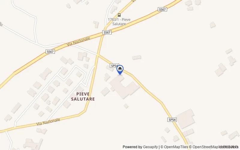 Carte du secteur : Via C. Monari, 10, 47011 Pieve Salutare FC, Italia, 47011, Castrocaro Terme e Terra del Sole, Forlì-Cesena