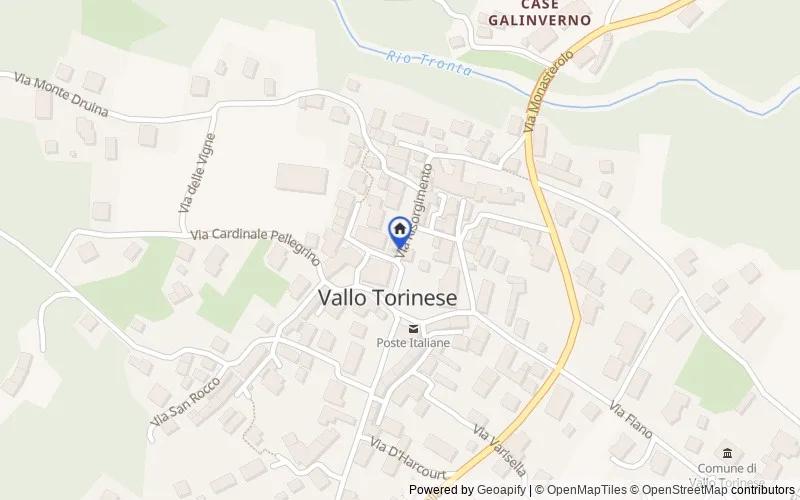 Mappa della zona: Piazza S. Secondo, 5, 10070 Vallo Torinese TO, Italia, Vallo Torinese, Torino