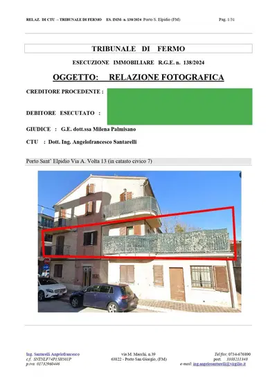 diritti di proprietà 1/1 su immobile costituito da appartamento di tipo...