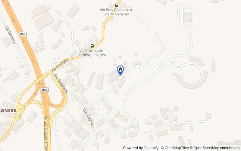 Map of the area: Gallina, Via Contrada Gagliardi, 29, 98131, Reggio di Calabria, Reggio di Calabria