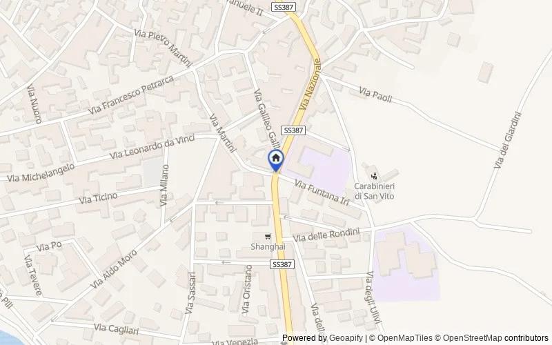 Mappa della zona: San Vito, 09040, San Vito, Sud Sardegna