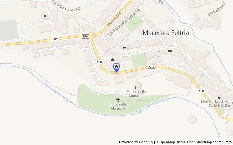 Mappa della zona: Strada Provinciale 6, Macerata Feltria PU, Italia, 61023, Macerata Feltria, Pesaro e Urbino