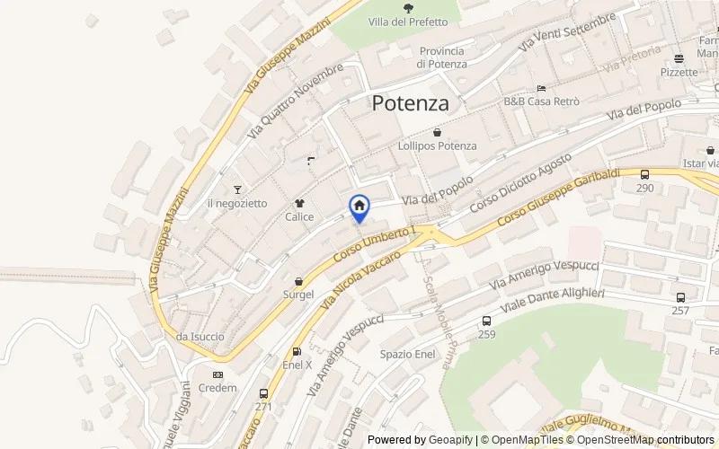 Mappa della zona: Via Scale Rossano n. 8, 85100, Potenza, Potenza