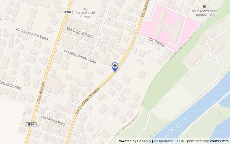 Mappa della zona: Via Quintino di Vona, 28, 20062, Cassano d'Adda, Milano
