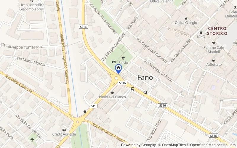 Mappa della zona: Via Alessandro Brenci n. 6, 61032, Fano, Pesaro e Urbino
