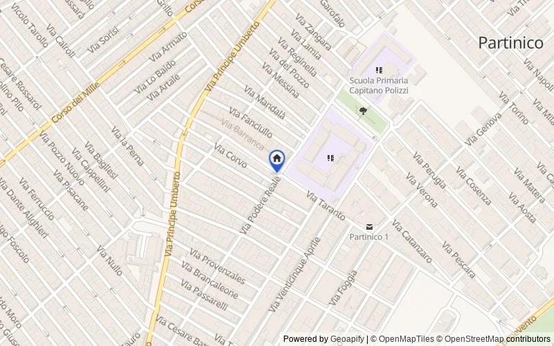 Mappa della zona: Via Porcaro,35 90047 Partinico PA, Italia, 90047, Partinico, Palermo