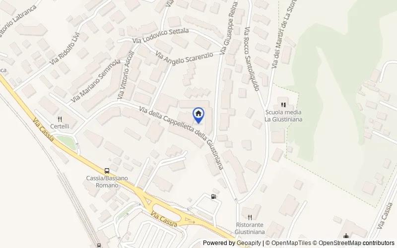 Mappa della zona: Via della Cappelletta della Giustiniana, 58, 00123, Roma, Roma