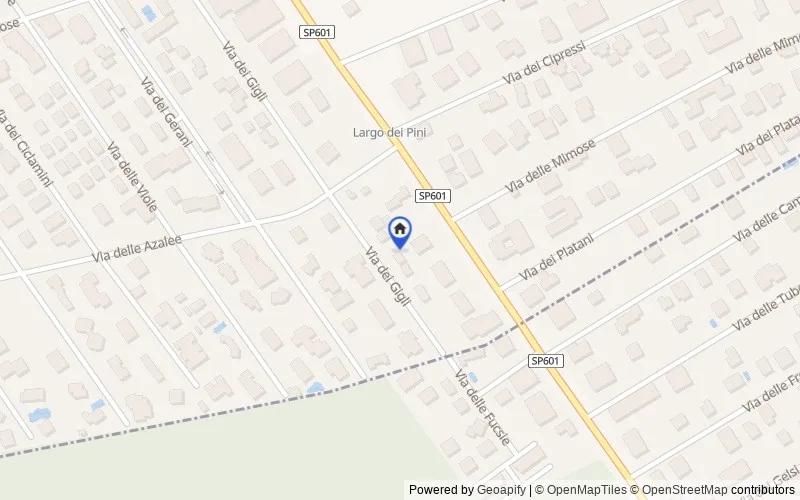 Karte der Umgebung: Via dei Gigli, 8, 00040 Marina di Ardea RM, Italia, 00040, Ardea, Roma