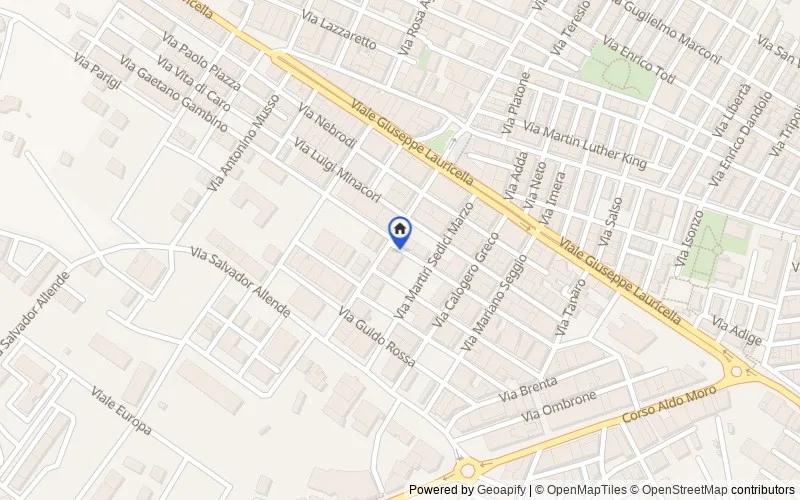 Carte du secteur : Viale Lauricella, Ravanusa, Agrigento