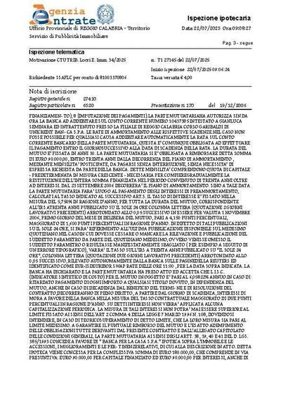 Diritto di piena proprietà di unità immobiliare destinata a civileabitazione, piano terra, censita nel catasto fabbricati di Gioiosa Ionica al foglio32, particella 349, subalterno 8, categoria A/...