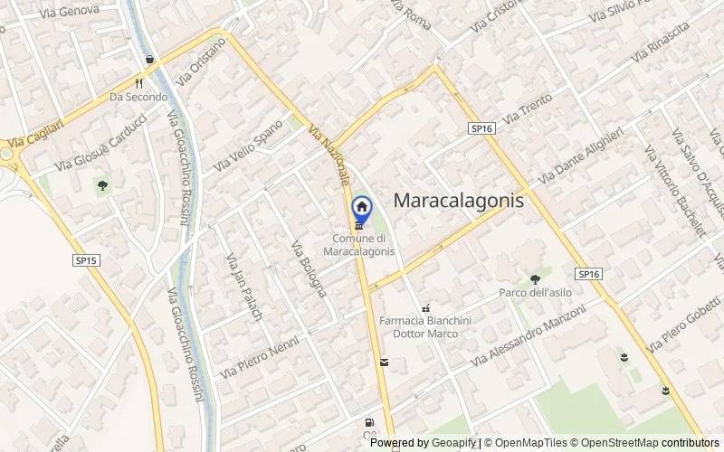 Mapa de la zona: Comune di Maracalagonis, 09040, Maracalagonis, Cagliari