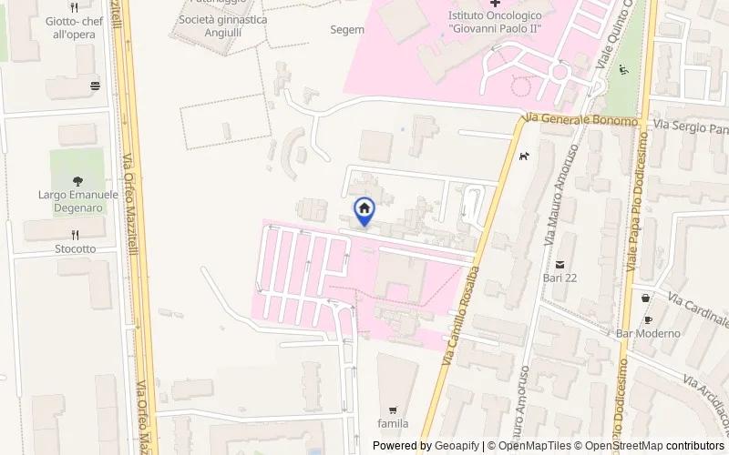 Mappa della zona: Via Camillo Rosalba, 9, 70124 Bari BA, Italia, Bari, Bari