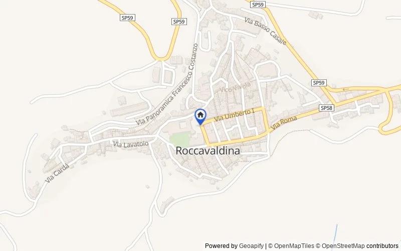 Mapa de la zona: roccavaldina, 98040, Roccavaldina, Messina