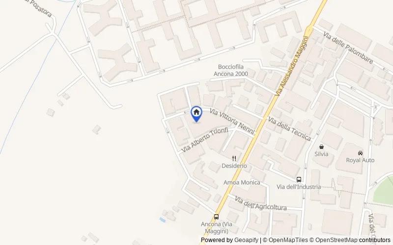 Mappa della zona: Via Vittoria Nenni, 5E, 60127 Ancona AN, Italia, Ancona, Ancona