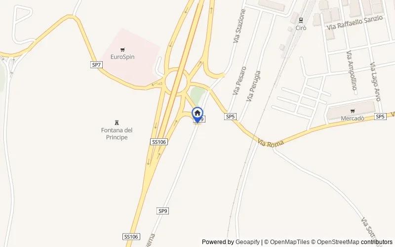 Mapa de la zona: via Taverna, 13, 88811, Cirò Marina, Crotone