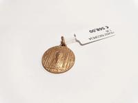 (Lotto n.1792) un ciondolo con immagine religiosa in oro...