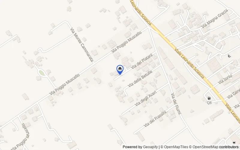 Karte der Umgebung: Via dei Platani  92100 Villaggio Mosè AG, Italia , 92100, Agrigento, Agrigento