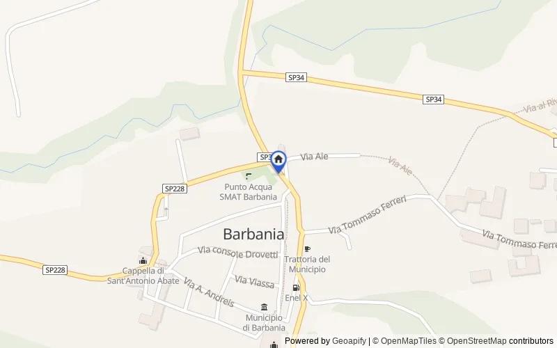 Mapa de la zona: Piazza Umberto I, 8, 10070 Barbania TO, Italia, Barbania, Torino