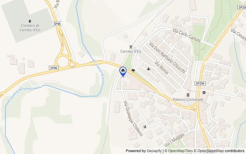 Mapa de la zona: Via Chillemi Giuseppe, 1, 60043 Cerreto d'Esi AN, Italia, Cerreto d'Esi, Ancona