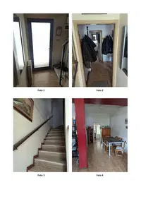 Alloggio, posto in testa a una serie di tre case a schiera, costituito da piano terra e primo piano, con aree esterne anteriormente e posteriormente, in frazione Villaggio del Pescatore, 49 a Duino Aurisina