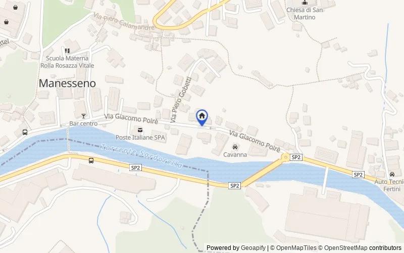 Mappa della zona: VIA G. POIRE', 215, 16010, Sant'Olcese, Genova