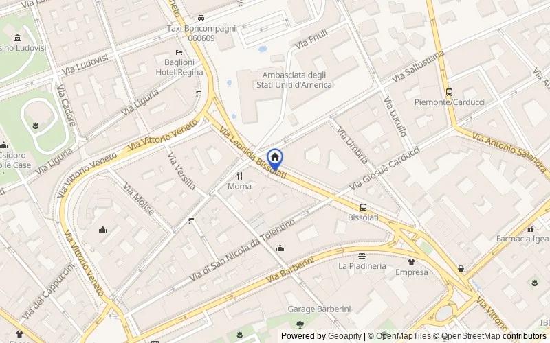 Mappa della zona: Via Leonida Bissolati, 00187 Roma RM, Italia, 00187, Roma, Roma