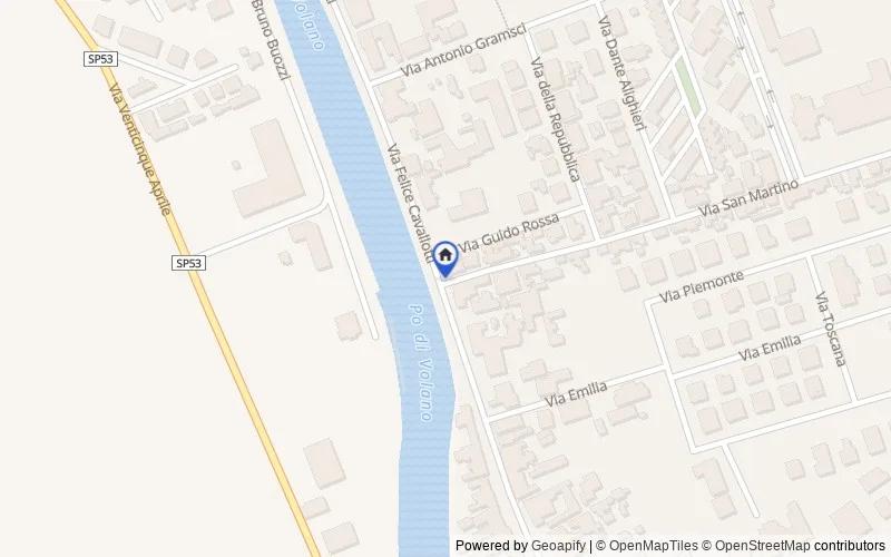 Mappa della zona: Via Riviera Cavallotti, 44021, Codigoro, Ferrara