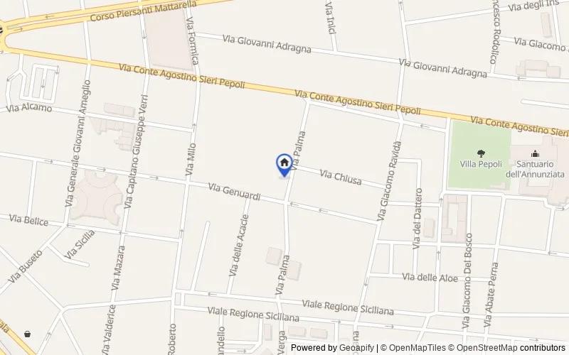 Mappa della zona: Via Palma, 36, 91100 Trapani TP, Italia, 91100, Trapani, Trapani