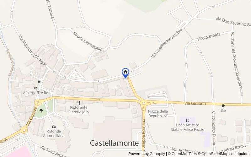 Carte du secteur : Via Costantino Nigra, 84, 10081 Castellamonte TO, Italia, Castellamonte, Torino