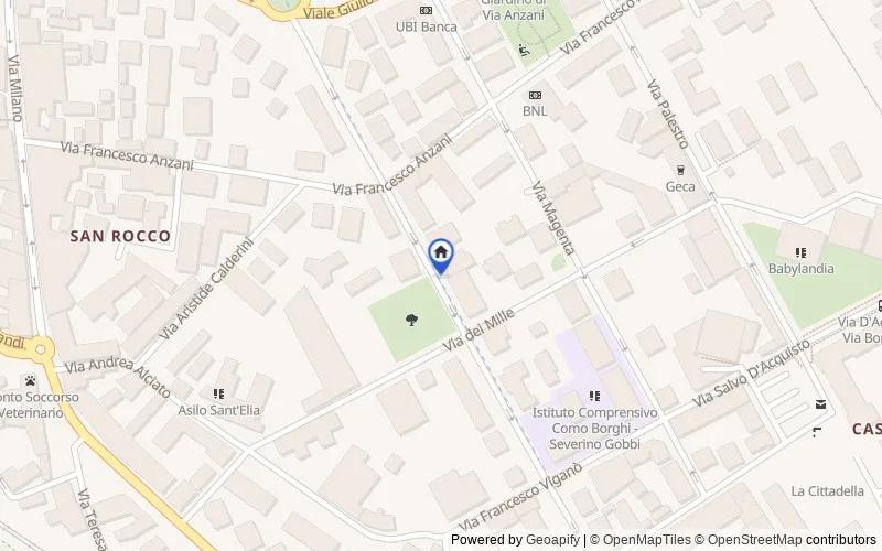 Mappa della zona: Via Leone Leoni, 22100 Como CO, Italia, 22100, Como, Como