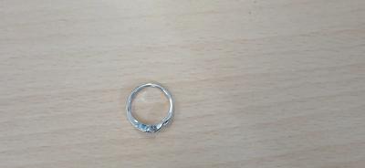 - ANELLO IN ORO BIANCO 750 DEL PESO DI GRAMMI 3,36 CON...