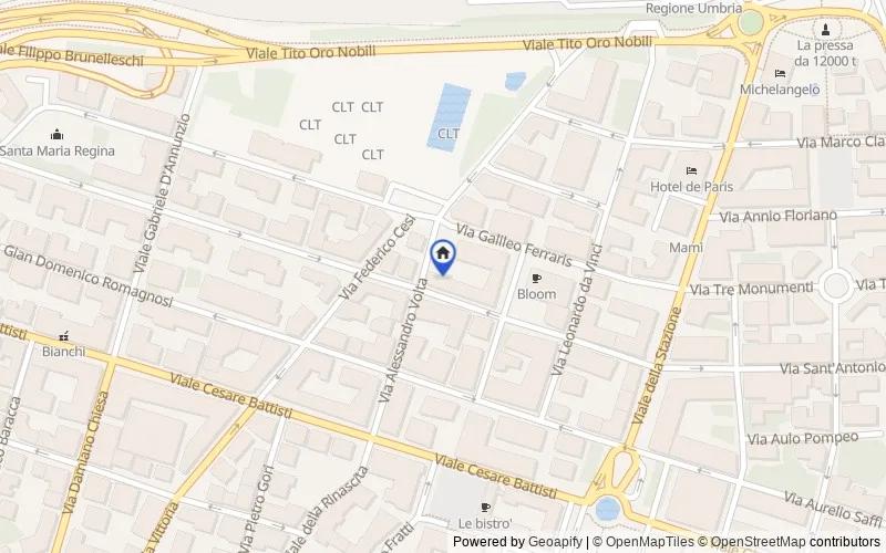 Map of the area: Via Luigi Galvani n. 23, 05100, Terni, Terni