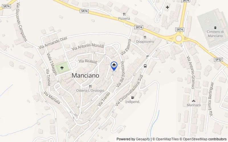 Mapa de la zona: Via XX Settembre, 58014 Manciano GR, Italia, 58014, Manciano, Grosseto