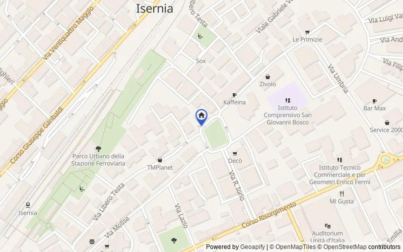 Carte du secteur : Via Libero Testa,  13 86170 Isernia IS, Italia, 86170, Isernia, Isernia
