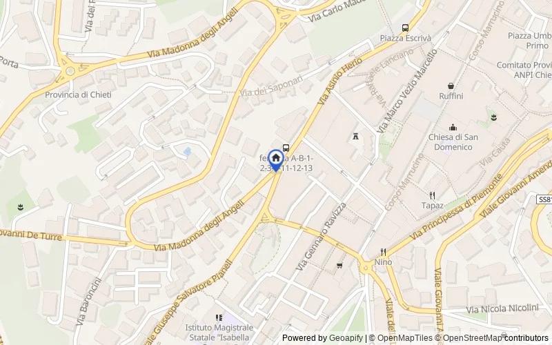 Mappa della zona: Piazza Giacomo Matteotti snc, 66100, Chieti, Chieti