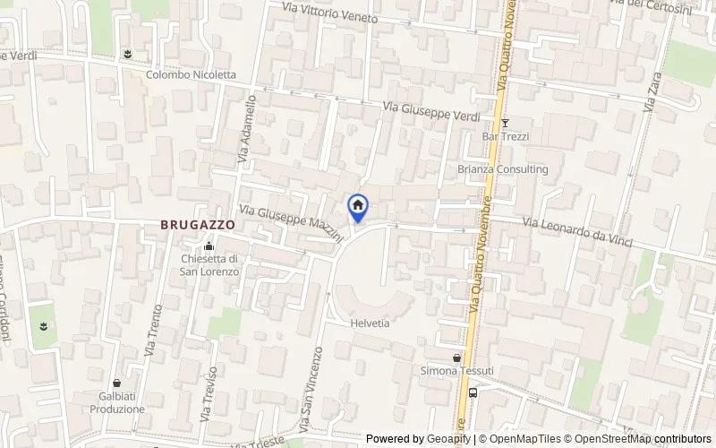 Mapa de la zona: Via Filippo Corridoni 30, 20833, Giussano, Monza e della Brianza
