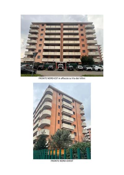 A) Appartamento sito al piano quinto, a parte della scala A, composto da soggiorno con angolo cottura, camera, servizio, disimpegno e loggia;B) Box singolo, a parte della scala B, sito al piano interrato.