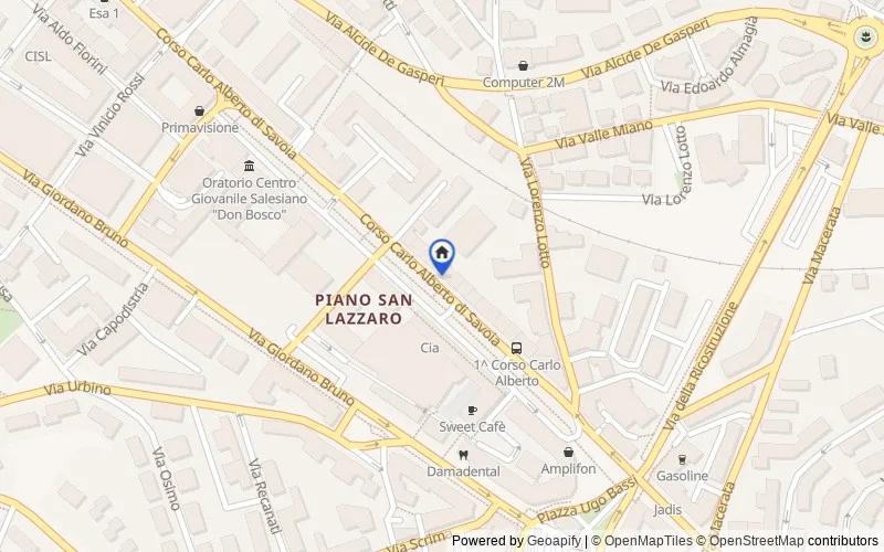 区域地图：Corso Carlo Alberto, 72, 60127 Ancona AN, Italia, Ancona, Ancona