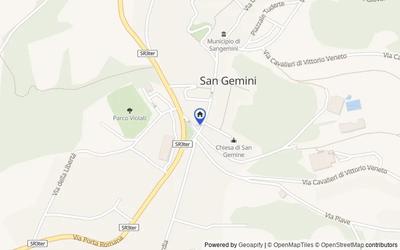 Mappa della zona: Via Guglielmo Marconi n. 1, 05029, San Gemini, Terni