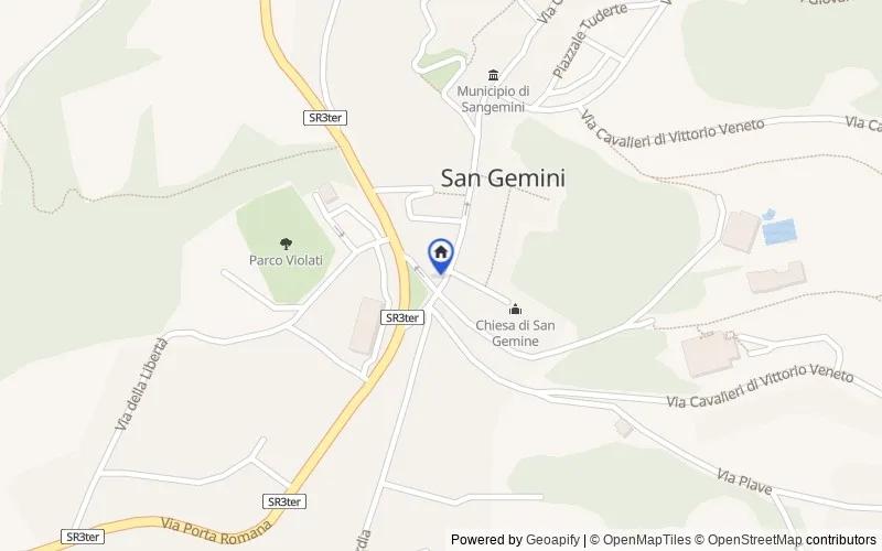 Mapa de la zona: Via Guglielmo Marconi n. 1, 05029, San Gemini, Terni