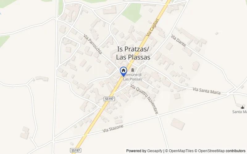 Carte du secteur : Las Plassas - individuato  al catasto fabbricati F10 MAP 145, 09020, Las Plassas, Sud Sardegna