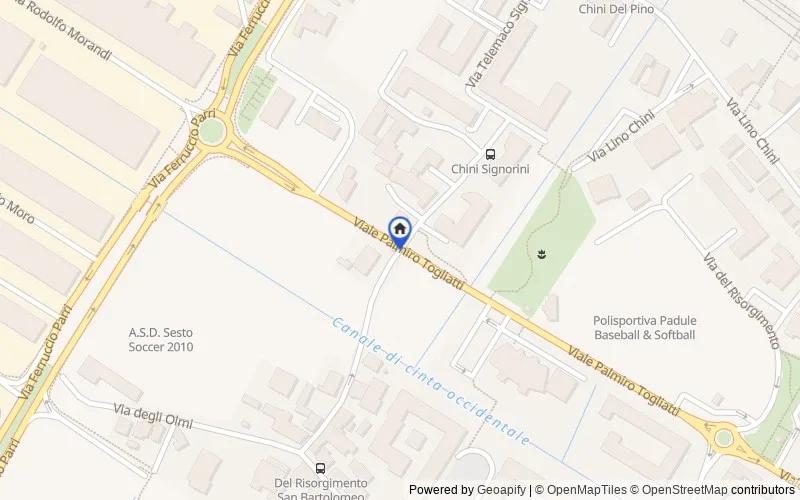 Map of the area: Via Lino Chini, 95, 50019 Sesto Fiorentino FI, Italia, Sesto Fiorentino, Firenze