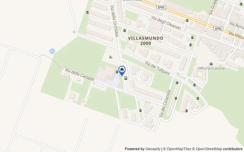 区域地图：frazione Villasmundo, Via delle Orchidee, 17, 96010, Melilli, Siracusa