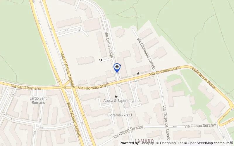 Mapa de la zona: Via Carlo Fadda, 00173, Roma, Roma