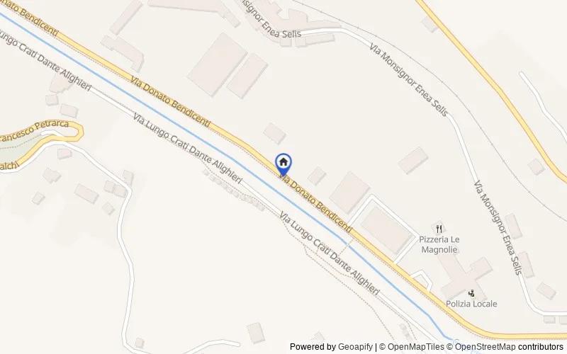 区域地图：via Donato Bendicenti, 87100, Cosenza, Cosenza