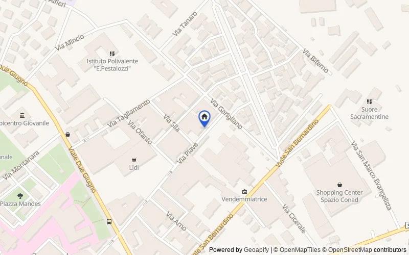 Mappa della zona: Via Piave, 44, 71016 San Severo FG, Italia, 71016, San Severo, Foggia